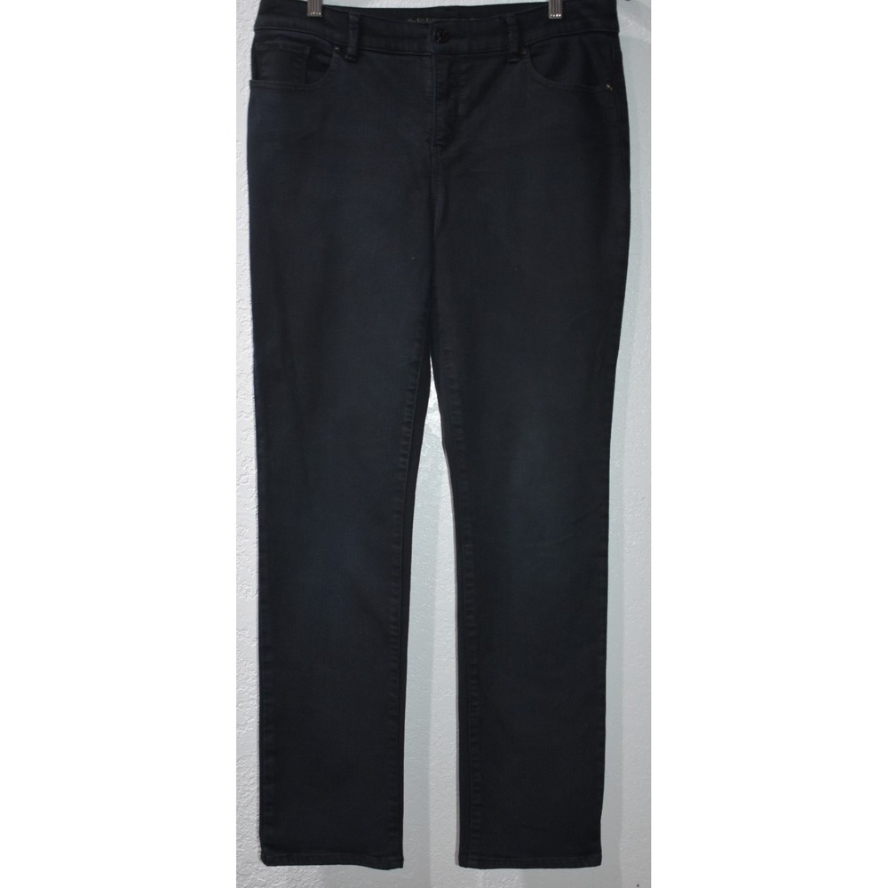 Chicos SO SLIMMING Slim Jean Black Comfortable‎ Stretch 5-Pocket Chico 1 = Sz 8